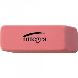 Integra Pink Pencil Eraser Pink - Lead Pencil - 2" Width x 0.8" Height x 0.4" Depth x - 1 / Each - Soft, Pliable, Latex-free